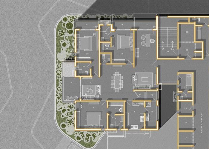 Acasa Unit 1 east facing floor plan, 3520 sq.ft