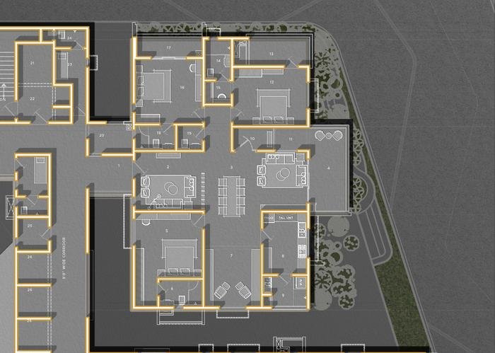 Acasa Unit 2 west facing floor plan, 3720 sq.ft