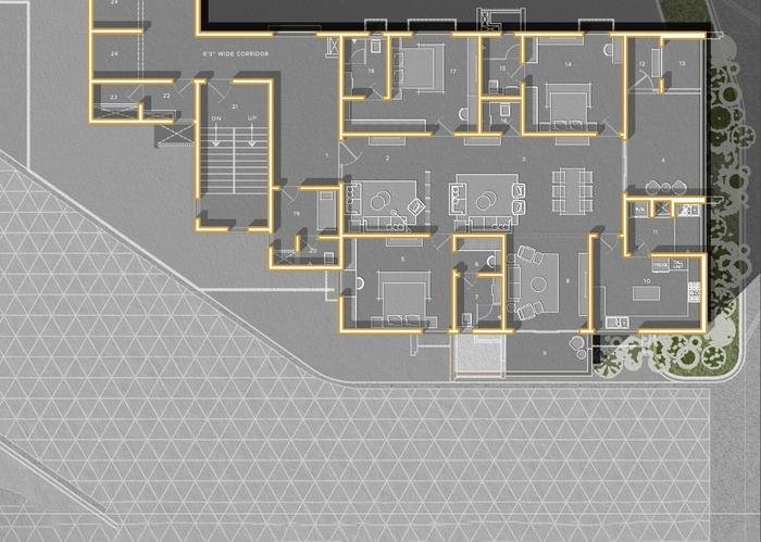 Acasa Unit 3 west facing floor plan, 3750 sq.ft