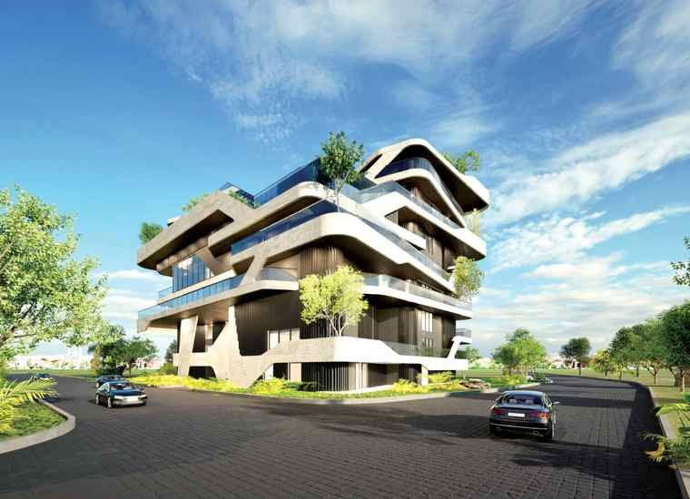 The clubhouse building at Brigade Gateway Residences, Neopolis, Kokapet