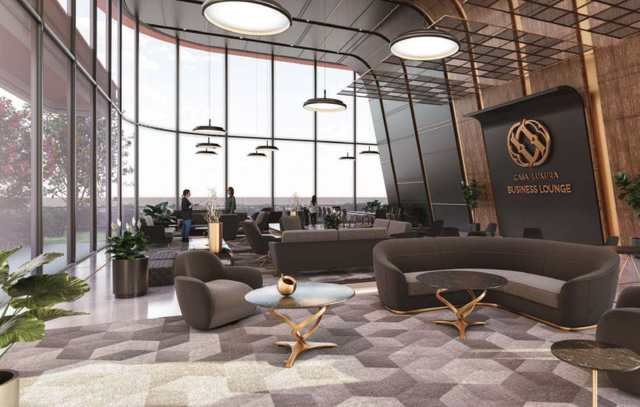 Business lounge on the skydeck at Rajapushpa Casa Luxura, Neopolis, Kokapet Kokapet