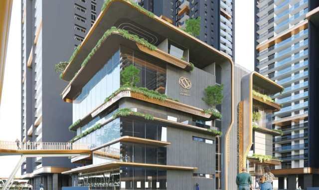 Club Luxura clubhouse building at Rajapushpa Casa Luxura, Neopolis, Kokapet Kokapet