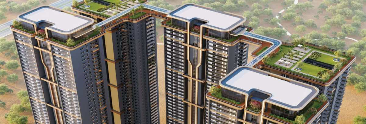 Rajapushpa Casa Luxura five towers with rooftop skydecks at Neopolis, Kokapet, Hyderabad
