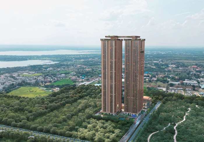 NEO by Yula tower above Osman Sagar Lake at Neopolis, Kokapet, Hyderabad