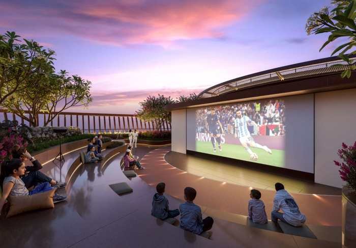 Open air sky amphitheatre at NEO by Yula, Neopolis, Kokapet Kokapet