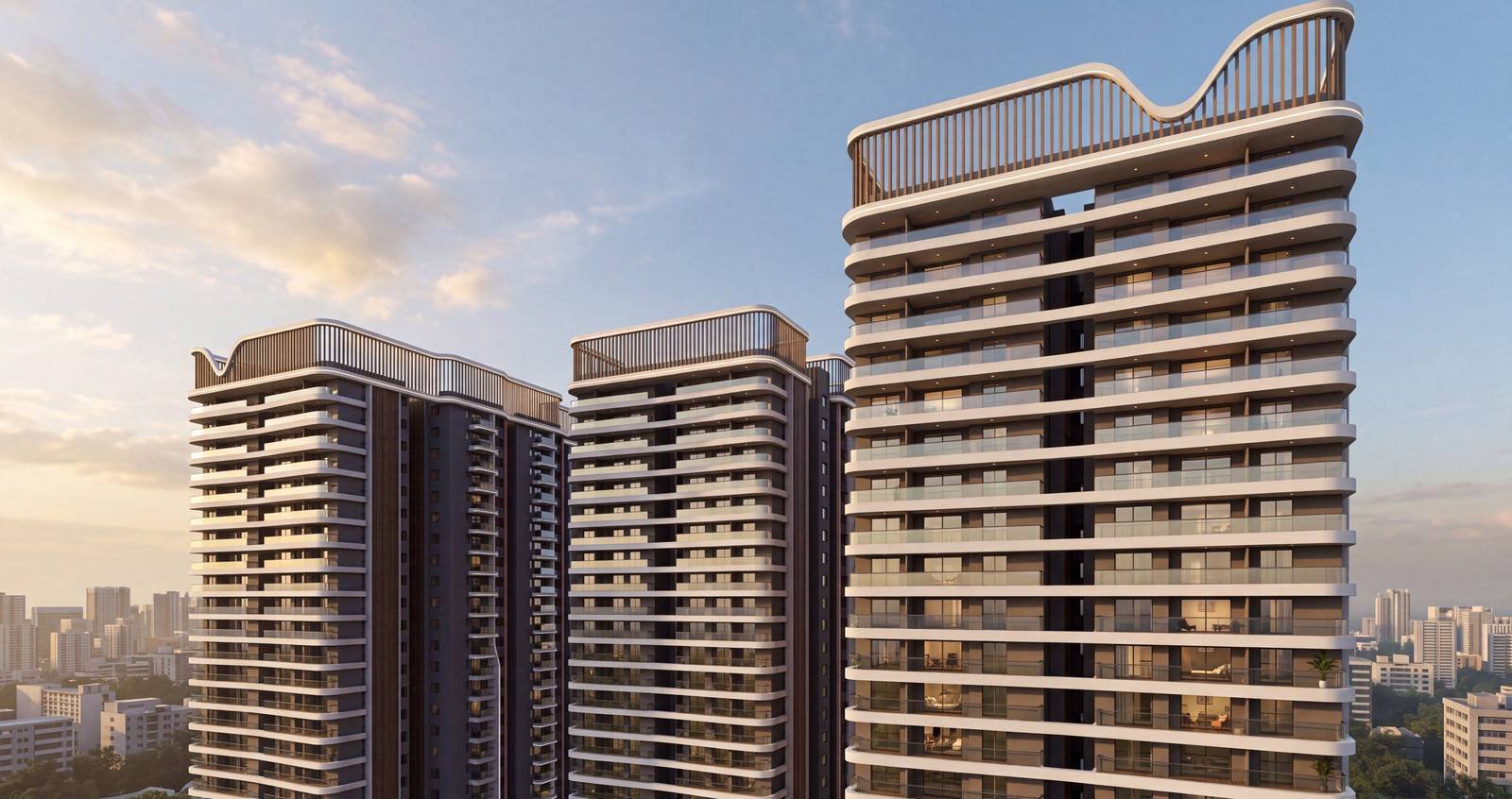 Raghava Halo, three residential towers rising up to 52 floors at Kondapur, Hyderabad